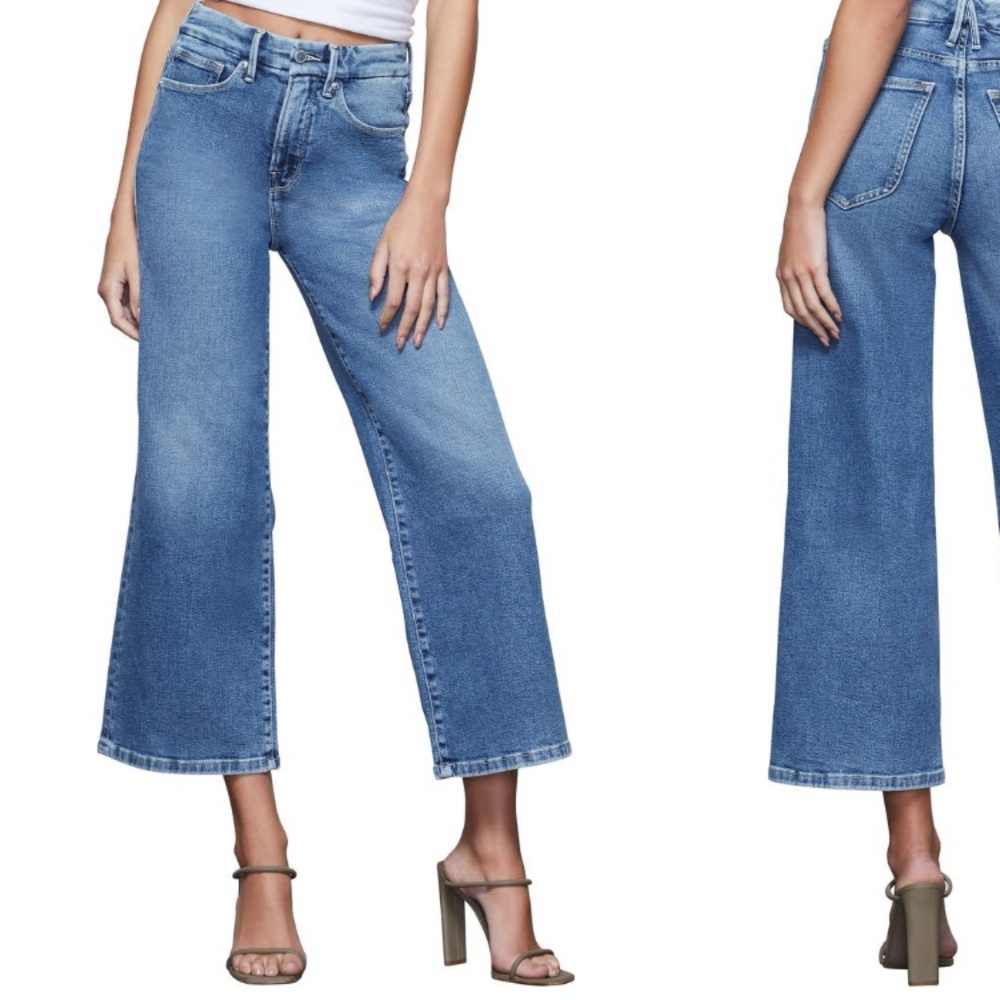 NWT Good American Palazzo Crop Jeans size 2